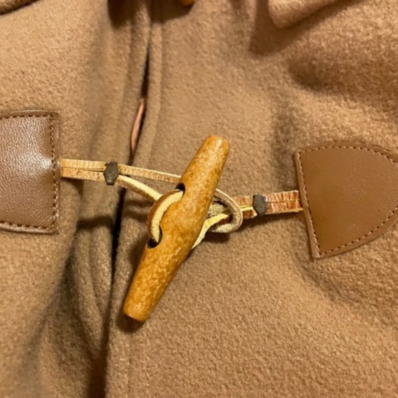 Women's Tan Hooded Toggle Coat, fits size 10 or 12 - Picture 5 of 7